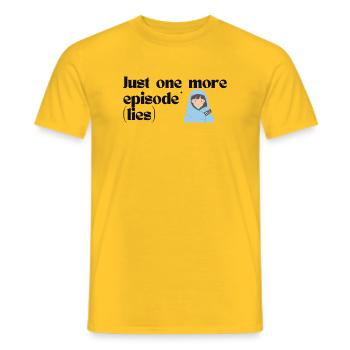 Just One More Episode K-Drama Binge merch design - Men's T-Shirt - yellow - Front - AI Model Male 178 dark (178cm)