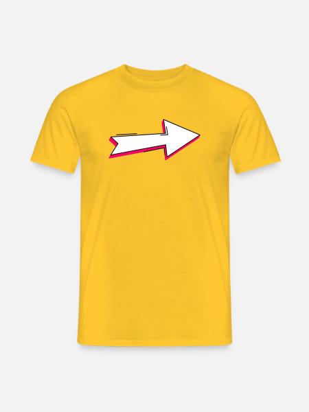 Abstract Neon Arrow Illustration - Men's T-Shirt - yellow
