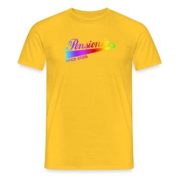 Pensionär 2026 Renten Hoodie, Tasse, Shirt - Männer T-Shirt - Gelb - Vorne - AI Model Male 178 dark (178cm)