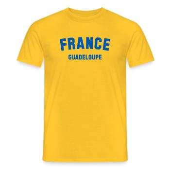 Guadeloupe France - Männer T-Shirt - Gelb - Vorne - AI Model Male 178 dark (178cm)