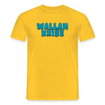wallah krise - Männer T-Shirt - Gelb - Vorne - AI Model Male 178 dark (178cm)