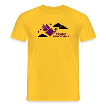 Lecture de l’oiseau volant - T-shirt homme - jaune - Devant - AI Model Male 178 dark (178cm)