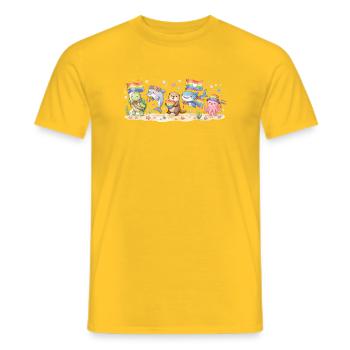 Pride Month LGBTQ – Rainbow Aninals - Männer T-Shirt - Gelb - Vorne - AI Model Male 178 dark (178cm)