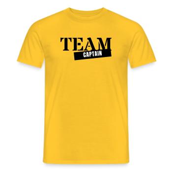 Team Captain - Kapitän Coach Trainer Gruppe Chef - Männer T-Shirt - Gelb - Vorne - AI Model Male 178 dark (178cm)