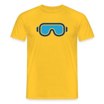 Lunettes de sécurité Icône de protection oculaire - T-shirt homme - jaune - Devant - AI Model Male 178 dark (178cm)