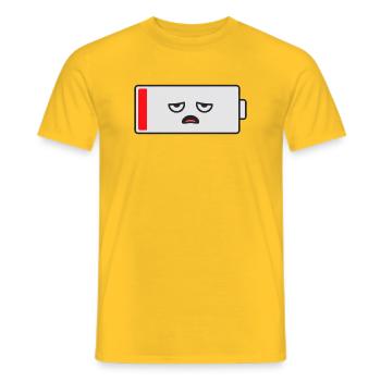 Niedrige Batteriemischung - Männer T-Shirt - Gelb - Vorne - AI Model Male 178 dark (178cm)