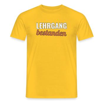 Feuerwehr Ausbildung Geschenk zum Lehrgangsabschlu - Männer T-Shirt - Gelb - Vorne - AI Model Male 178 dark (178cm)