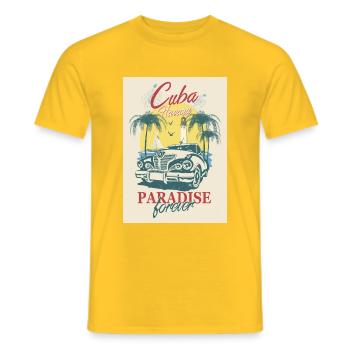 Cuba 807 - T-shirt homme - jaune - Devant - AI Model Male 178 dark (178cm)