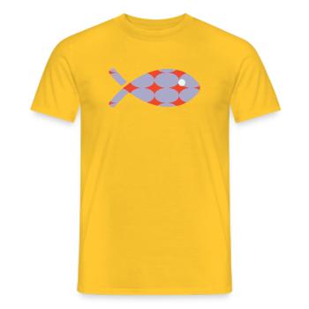 POISSON - T-shirt homme - jaune - Devant - AI Model Male 178 dark (178cm)
