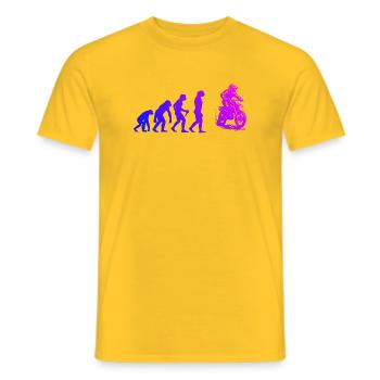 Motocross illustration for motocross - Men's T-Shirt - yellow - Front - AI Model Male 178 dark (178cm)