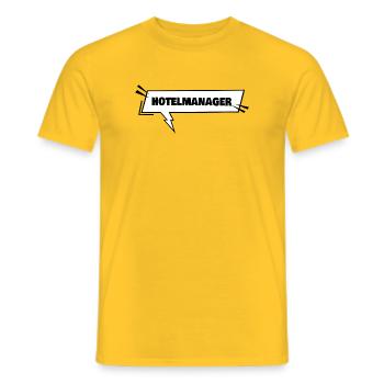 Education Hotel Manager - Men's T-Shirt - yellow - Front - AI Model Male 178 dark (178cm)