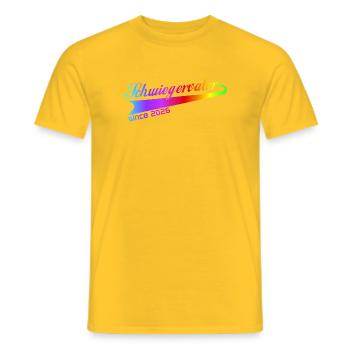 Father-in-law 2026, best father-in-law ever - Men's T-Shirt - yellow - Front - AI Model Male 178 dark (178cm)