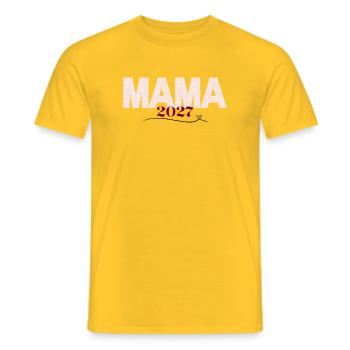 Mama 2027 Blütenprint - Männer T-Shirt - Gelb - Vorne - AI Model Male 178 dark (178cm)