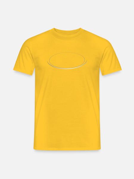 3D Saturnring metallic - Men's T-Shirt - yellow