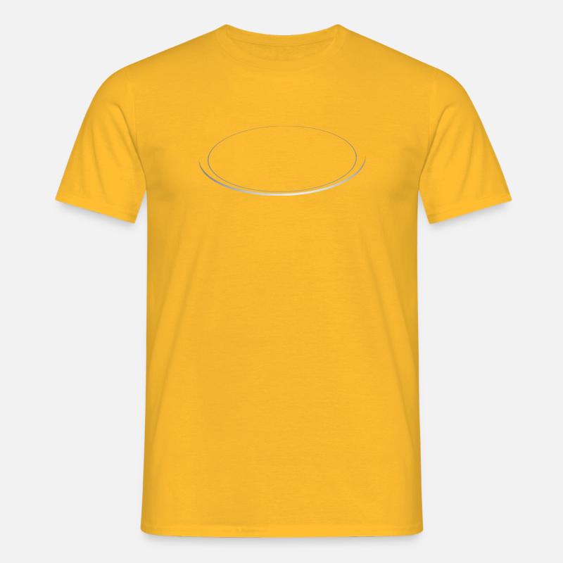 3D Saturnring metallic - Men's T-Shirt - yellow