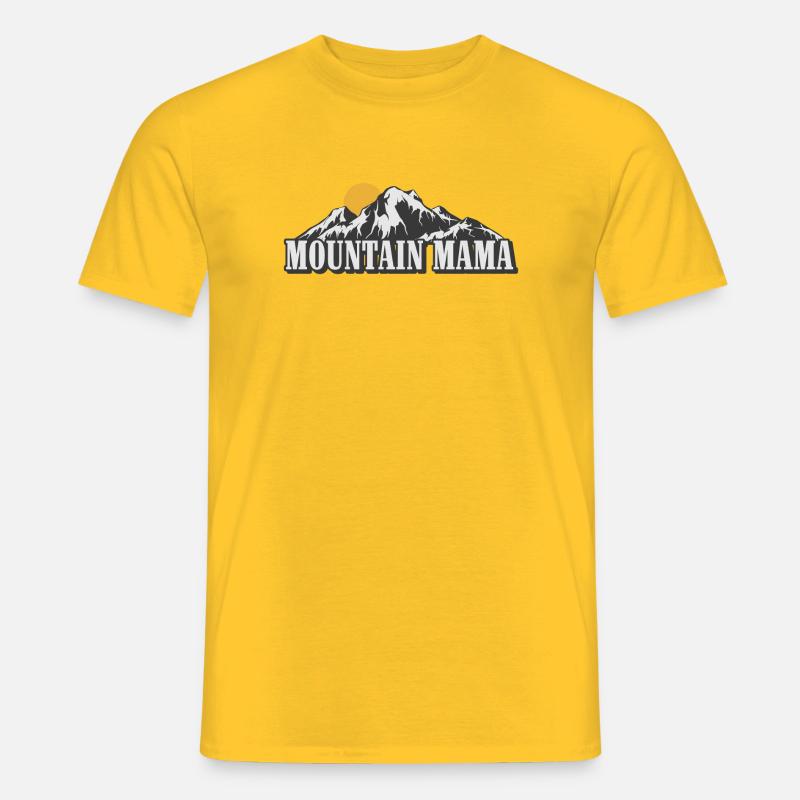 Berg Mama - Männer T-Shirt - Gelb