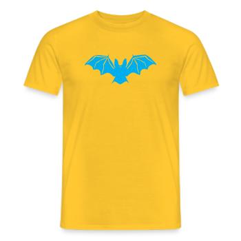 Blue Bat Silhouette - Men's T-Shirt - yellow - Front - AI Model Male 178 dark (178cm)