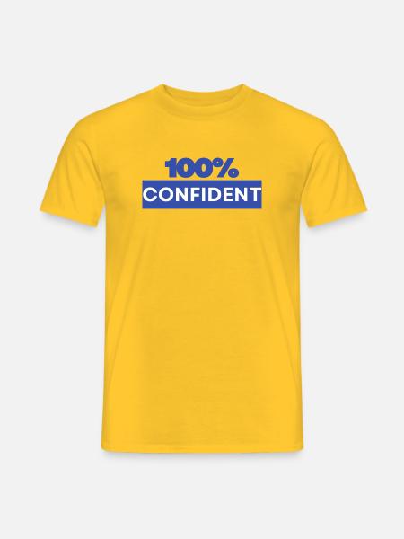 100% confident - Men's T-Shirt - yellow