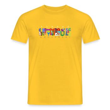 AICampus2026 - Men's T-Shirt - yellow - Front - AI Model Male 178 dark (178cm)