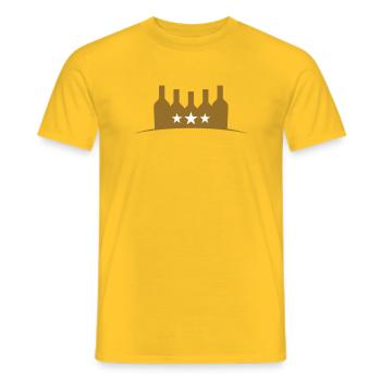 Gold Bottles - Alcohol - Men's T-Shirt - yellow - Front - AI Model Male 178 dark (178cm)