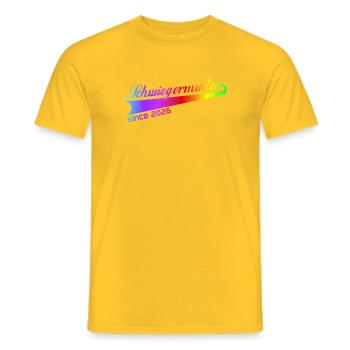 Mother-in-law 2026, best mother-in-law ever - Men's T-Shirt - yellow - Front - AI Model Male 178 dark (178cm)