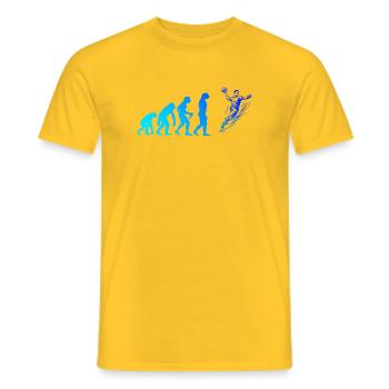 Œuvres propres de handball pour le handball masculin - T-shirt homme - jaune - Devant - AI Model Male 178 dark (178cm)