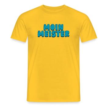 Moin Meister - Männer T-Shirt - Gelb - Vorne - AI Model Male 178 dark (178cm)