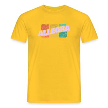 First name Allegra - Men's T-Shirt - yellow - Front - AI Model Male 178 dark (178cm)