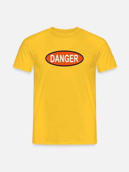 danger - T-shirt homme - jaune