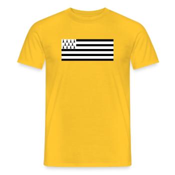 Drapeau Breton Bretagne - T-shirt homme - jaune - Devant - AI Model Male 178 dark (178cm)