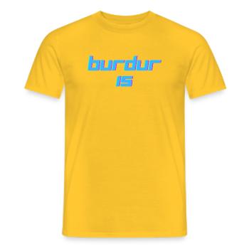 Burdur 15 - Männer T-Shirt - Gelb - Vorne - AI Model Male 178 dark (178cm)