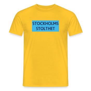 Stockholmer Stolz - Männer T-Shirt - Gelb - Vorne - AI Model Male 178 dark (178cm)