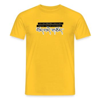Multi Tibet - Männer T-Shirt - Gelb - Vorne - AI Model Male 178 dark (178cm)