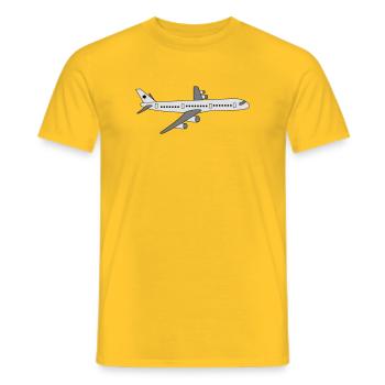 avion - T-shirt homme - jaune - Devant - AI Model Male 178 dark (178cm)