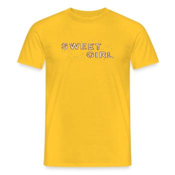 Sweet Girl Zuckerguss - Männer T-Shirt - Gelb - Vorne - AI Model Male 178 dark (178cm)