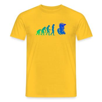 Attention motocross fans, simple statement - Men's T-Shirt - yellow - Front - AI Model Male 178 dark (178cm)