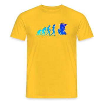 Conception compacte du motocross - T-shirt homme - jaune - Devant - AI Model Male 178 dark (178cm)