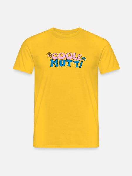 Coole Mutti - Männer T-Shirt - Gelb