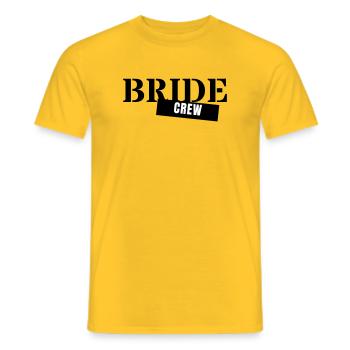 Bride Crew - Bachelor Party Team Bride Wedding Party Girls - Men's T-Shirt - yellow - Front - AI Model Male 178 dark (178cm)