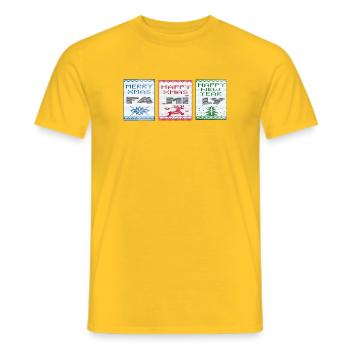 Joyeux Noël - T-shirt homme - jaune - Devant - AI Model Male 178 dark (178cm)