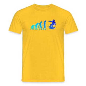 Modernes Snowboard Artwork - Männer T-Shirt - Gelb - Vorne - AI Model Male 178 dark (178cm)
