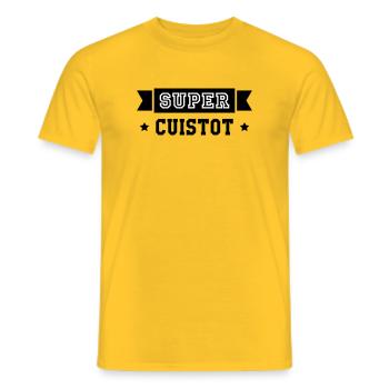 Super Chef - Kitchen - Cook - Men's T-Shirt - yellow - Front - AI Model Male 178 dark (178cm)