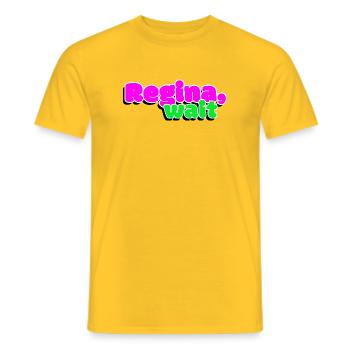 Reine, Attendez - T-shirt homme - jaune - Devant - AI Model Male 178 dark (178cm)