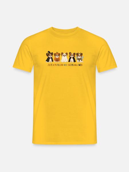 Papillon Halloween-Crew - Männer T-Shirt - Gelb