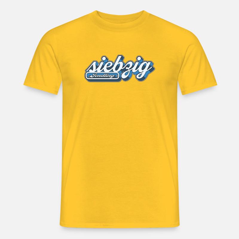 Sendling siebzig Retro München089 Minga 089  - Männer T-Shirt - Gelb