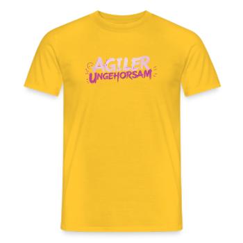 Agiler Ungehorsam - Statement - Männer T-Shirt - Gelb - Vorne - AI Model Male 178 dark (178cm)