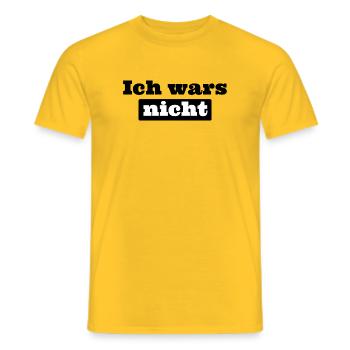 Ich wars nicht - Männer T-Shirt - Gelb - Vorne - AI Model Male 178 dark (178cm)