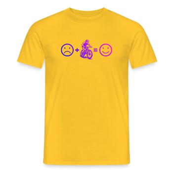 Cleanes Mountainbike Artwork für Mountainbike - Männer T-Shirt - Gelb - Vorne - AI Model Male 178 dark (178cm)