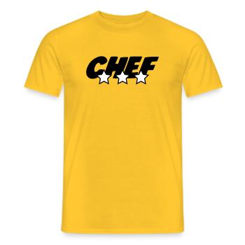 Chef - Kitchen - Cook - Men's T-Shirt - yellow - Front - AI Model Male 178 dark (178cm)