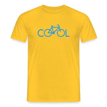 Roue cadeau du dicton cool pour vélo - T-shirt homme - jaune - Devant - AI Model Male 178 dark (178cm)